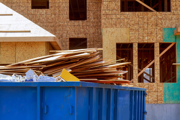 waste container on construction site